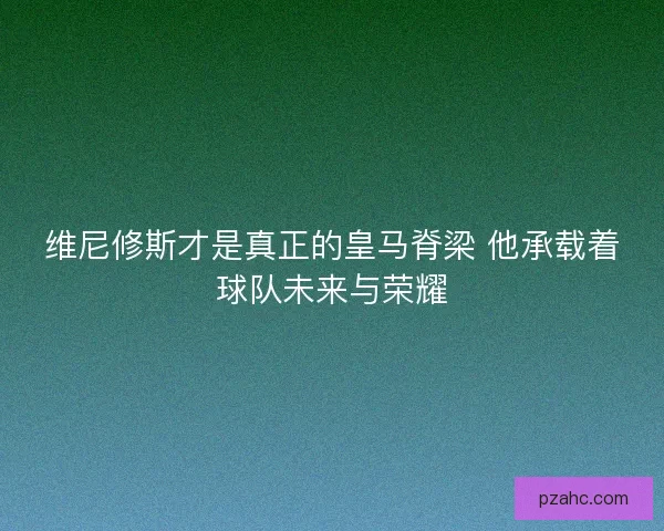 维尼修斯才是真正的皇马脊梁 他承载着球队未来与荣耀